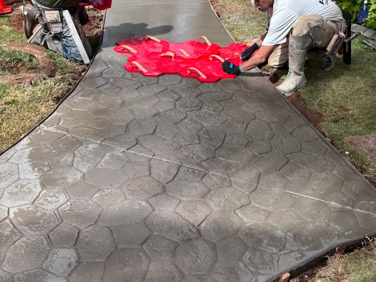 Line striping parking lot Kauai